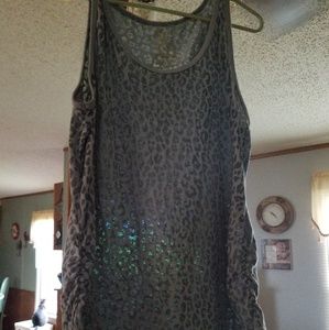 Gray Leapard tank top